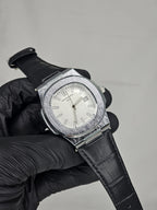 Patek phileppe leather  ضهر شفاف