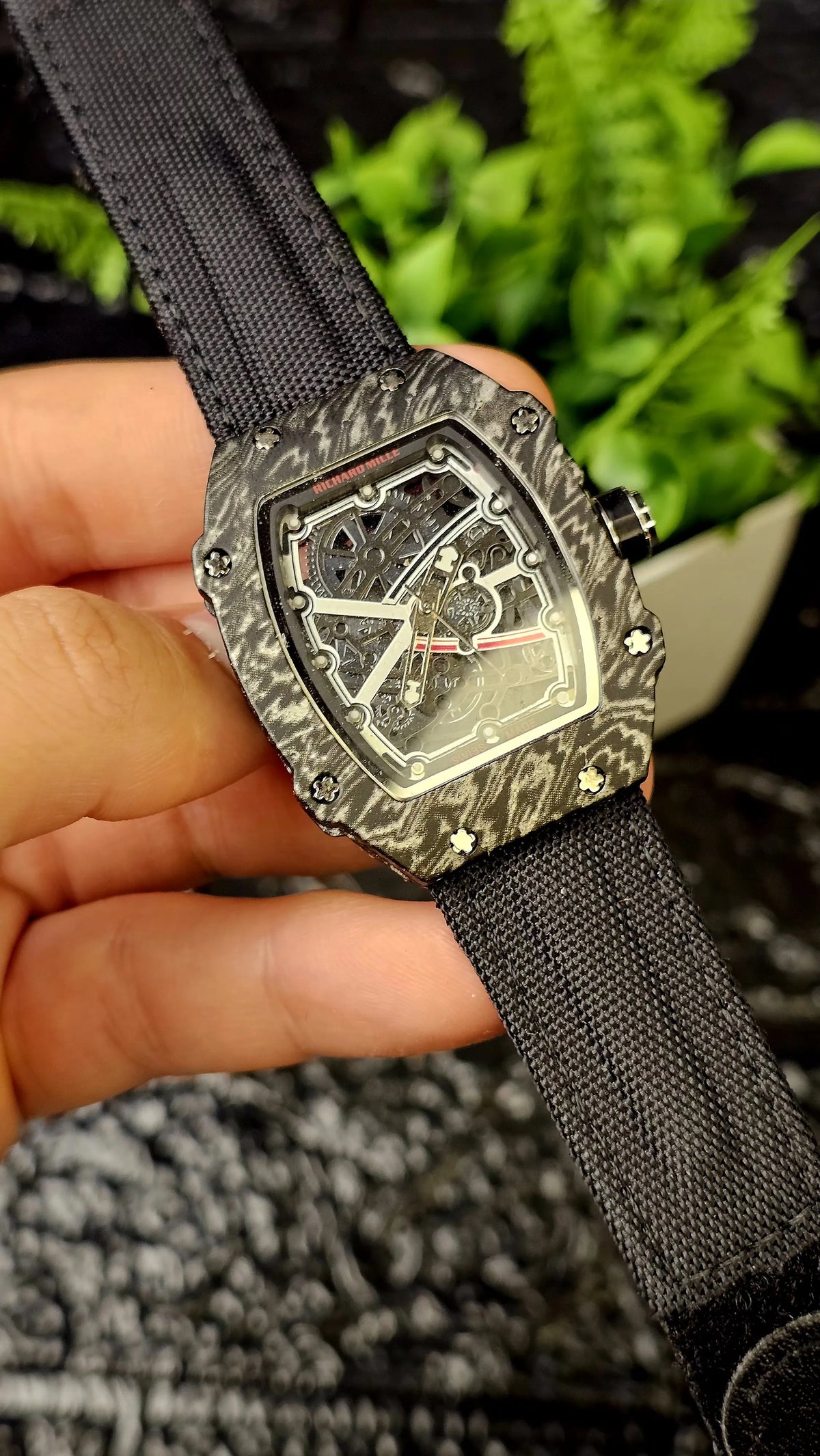 Richard Mille Tonneau-shaped skeleton watches