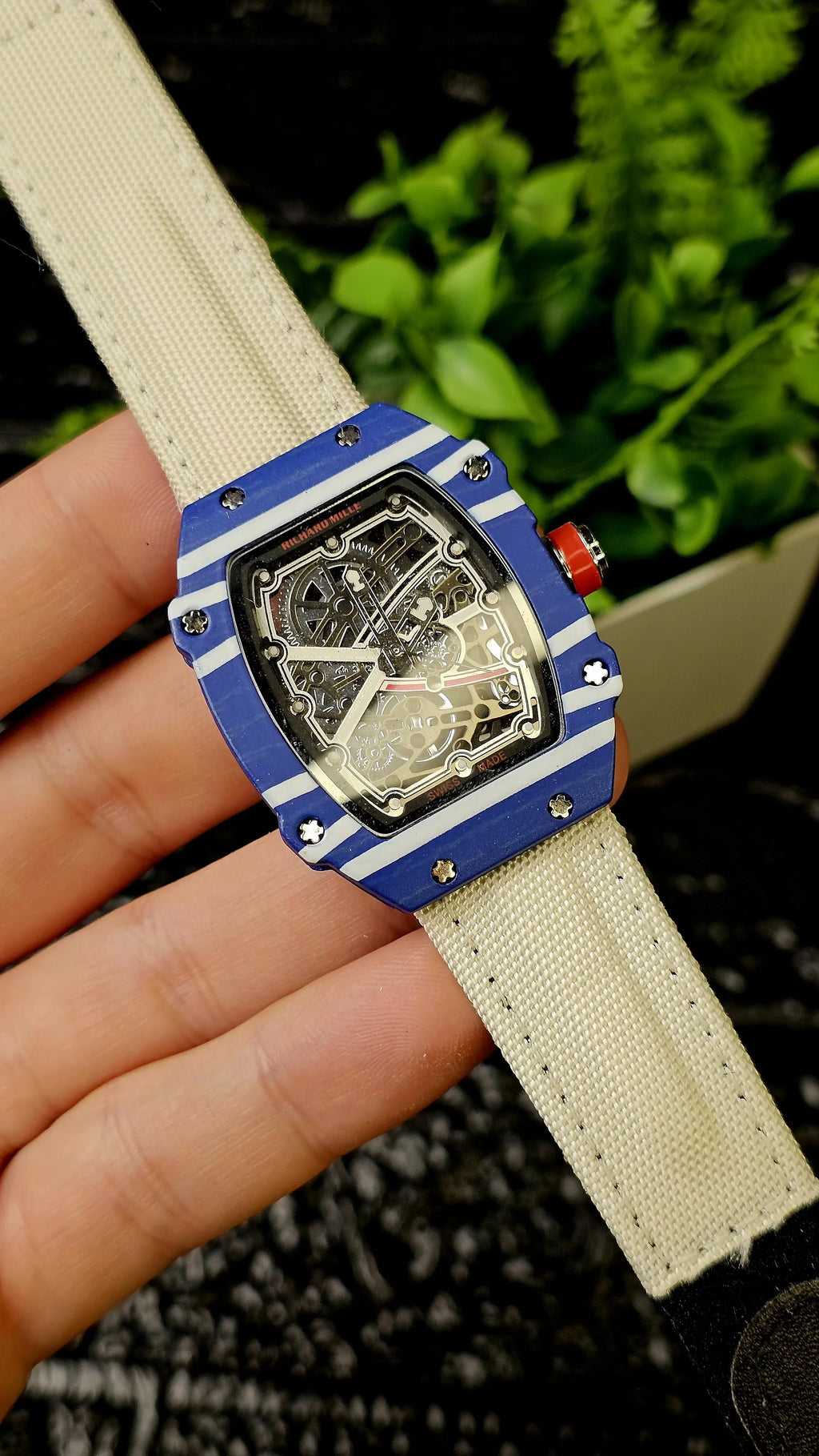 Richard Mille Tonneau-shaped skeleton watches