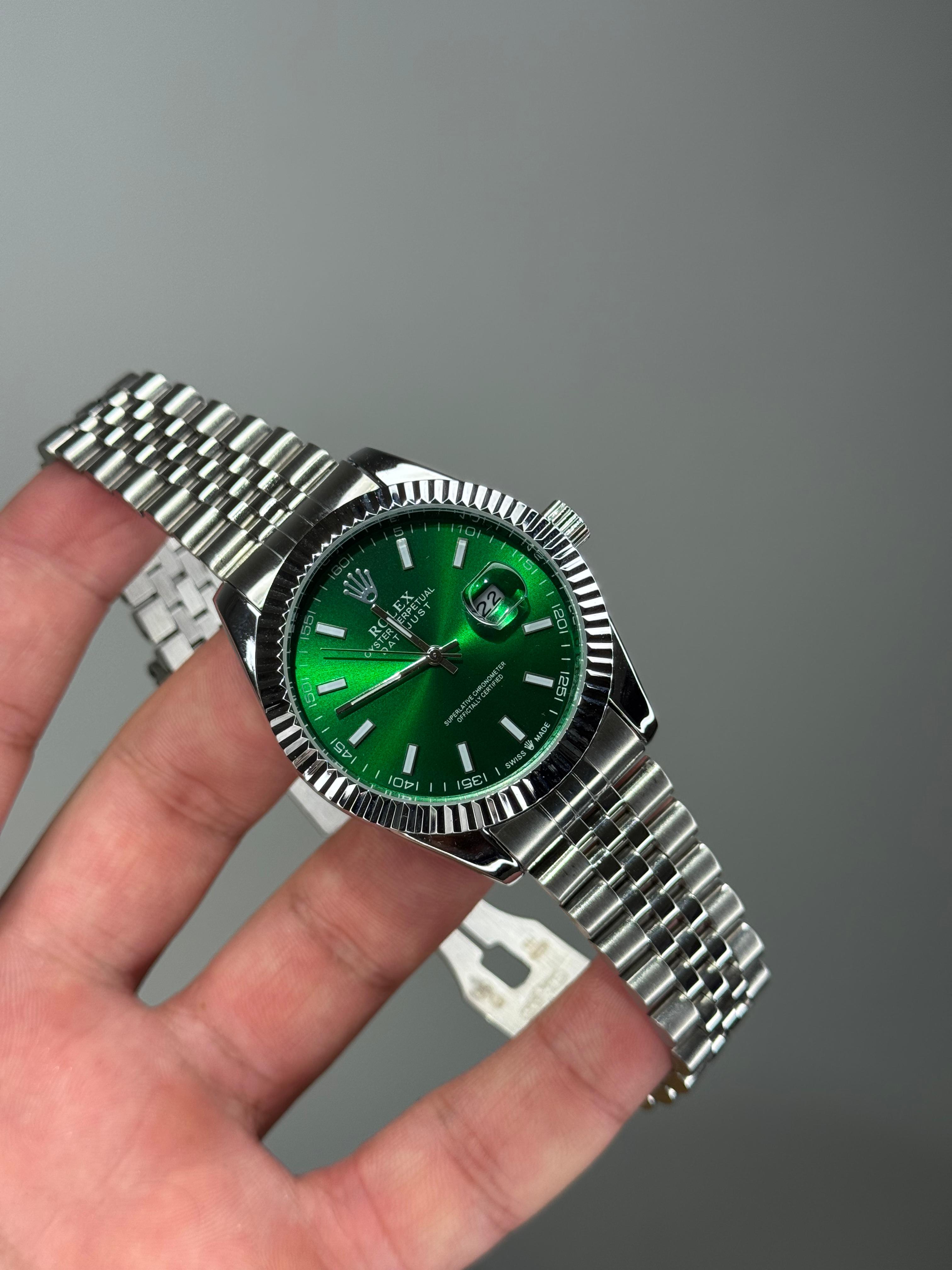 Rolex Date just بضهر شفاف وحركة عقارب اتوماتيك - Ahmed Store