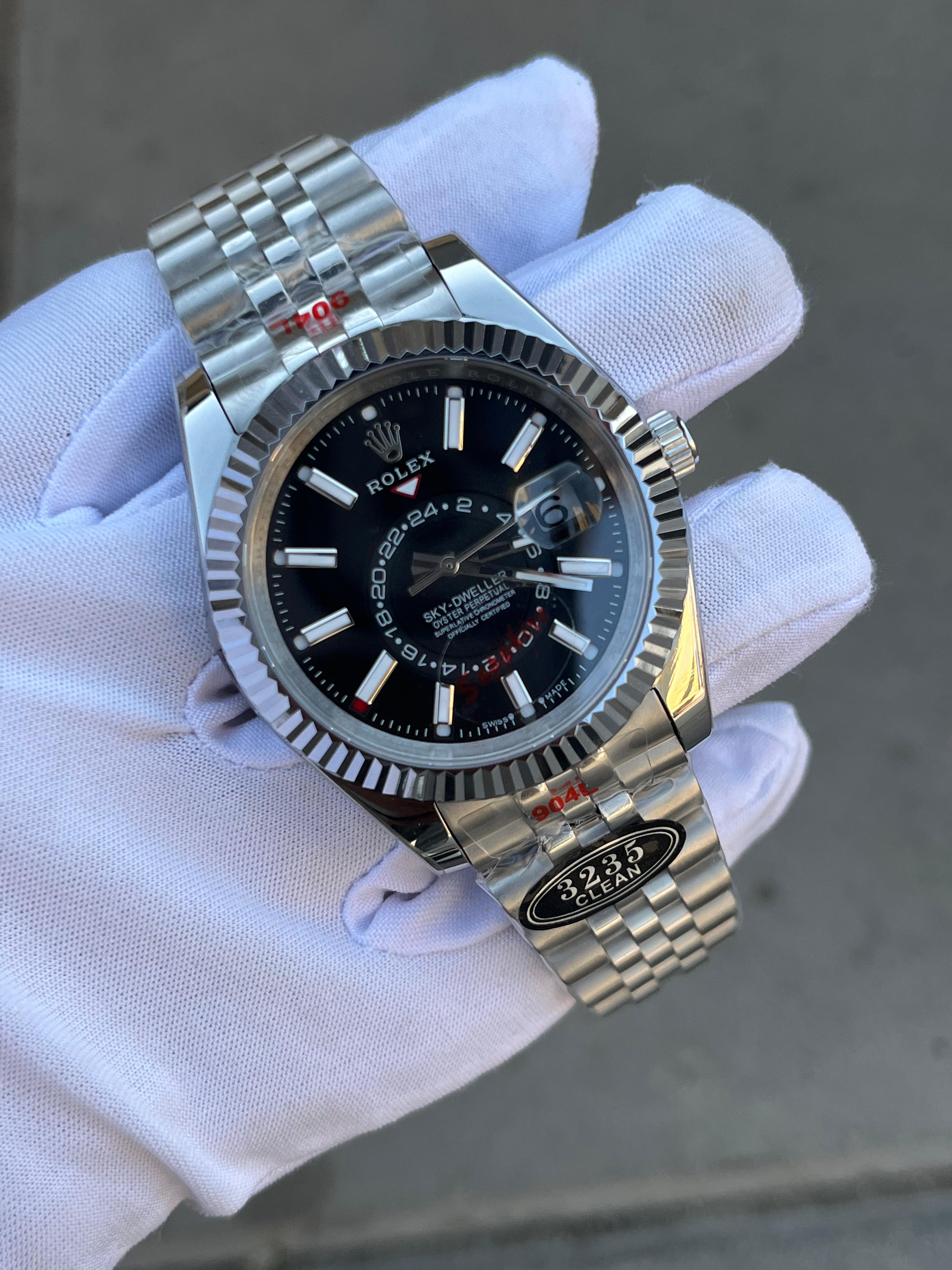 Rolex Sky - Dweller Black Dial – Clean 3235 – - Ahmed Store